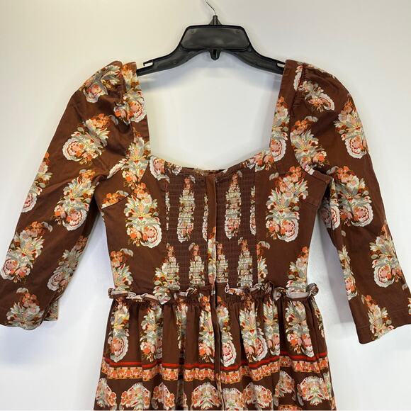 Cara Cara Red and Tan Ruffled Tiered Maxi Dress - Picture 9 of 13